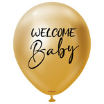 Latexballons Kalisan Welcome Baby Mirror Gold 45 cm, 2 Stk.