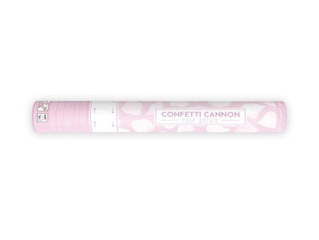 Confetti Cannon, White Rose Petals, 60cm