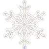 Foil balloon 38'' Snowflake transparent foil