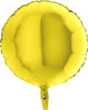 Foil balloon - round yellow 46 cm, grabo