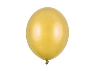 Balony lateksowe Strong, Złote, Metallic Gold, 30cm, 50 szt.