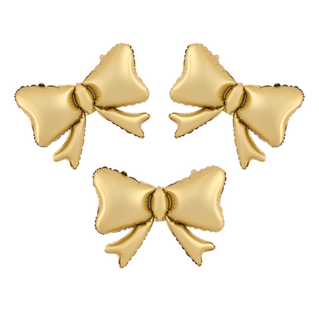 Foil Balloon Bows gold 55 x 42cm 3pcs