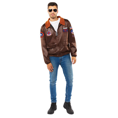 Outfit, Costume Disguise Top Gun Jacket Size L