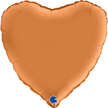 Foil Balloon - Satin caramel heart 46 cm, Grabo