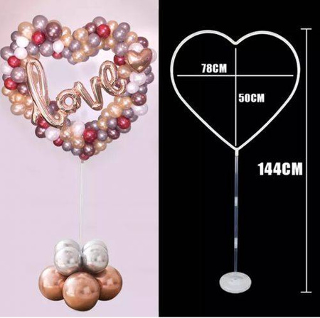 Stand heart for balloon decoration, 144 cm