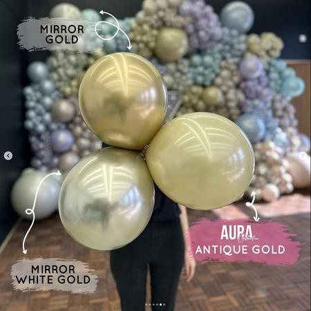 Latex Balloons Kalisan AURA Antique Gold, 30cm, 50 pcs.