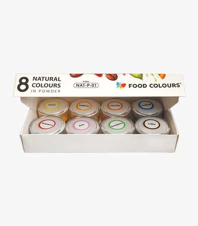 Natural Powder Dye Set NAT-P-01 8 Colours For Baking 2.5g