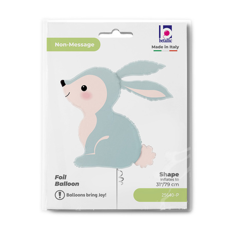 Foil balloon Woodland Bunny Blue 68 cm