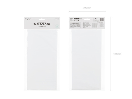 White Synthetic Tablecloth 137x183cm