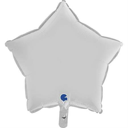 Balon Foliowy - Gwiazda Biała Satynowa 46 cm Grabo