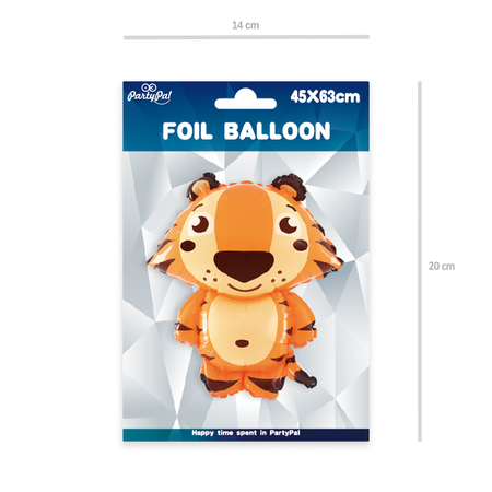 Balon foliowy tygrys 45cm x 63cm