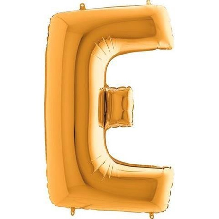 40 foil balloon letter 'E gold