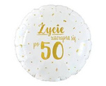 Round foil balloon, Życie zaczyna się po 50, 46cm