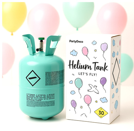 Helium bottle turquis, for 30 balloons