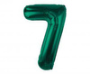 Foil balloon, number 7, bottle green, 85 cm.