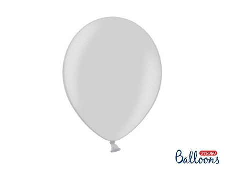 Balloons Strong, Metallic Silver, 30cm, 10 pcs.