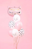 Balloons latex kitten, white pastel 30cm, 50 pieces