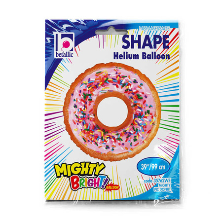 Folienballon - Farbiger Donut, Donut 76cm, Grabo