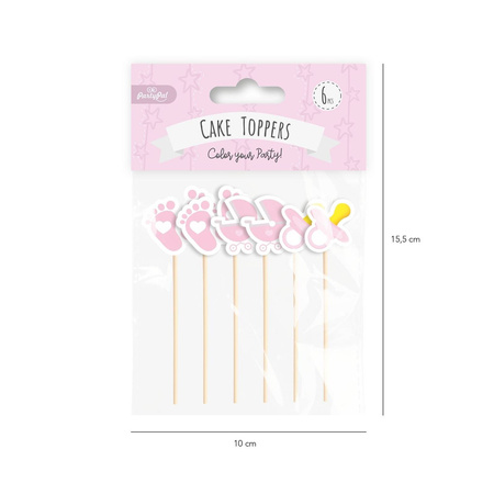 Baby Shower toppers für Mädchen 6pcs