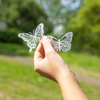 Wandaufkleber Weiße Holografische Schmetterlinge 75 cm – 12 Stück
