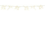 Wooden mistletoe garland, 127 cm