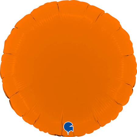 Balon Foliowy - Okrągły matowy pomarańczowy 46 cm, Grabo