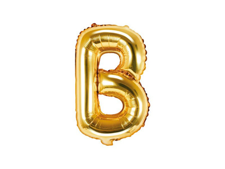 Folienballon Buchstabe B, 35cm, Gold