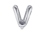Balon foliowy Litera V 35cm, Srebrna