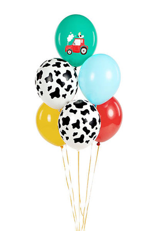 Balloons latex farm, cow patches 30cm, 50 pieces