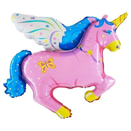 Folienballon Pony - Einhorn Rosa - XXL Grabo