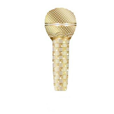 Foil balloon pint microphone, 41x84 cm