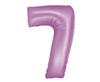 Number 7 foil balloon, violet, matte Smart, 76cm