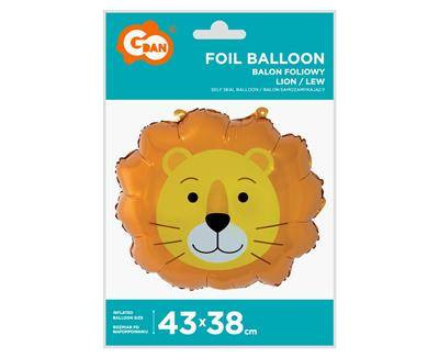 Balon foliowy Lew, 43 x 38 cm