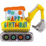Foil balloon Birthday Construction Excavator 79 cm
