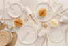 Paper plates Round Beige Desert Sand 18cm 6 pcs