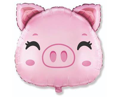 Flexmetal Folienballon Schwein 60 cm lose