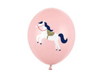 Latex balloons pony, pastel pink 30cm, 6 pieces