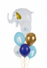 Latex Geburtstagsballons Elefant, pastellblau 30cm, 6 Stück