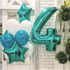 Number 4 Foil Balloon Tiffany, Mint - 102 cm Grabo