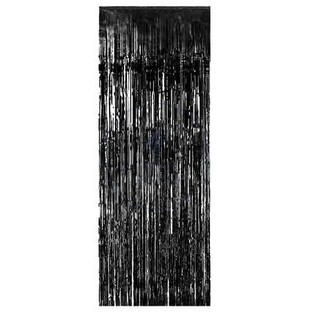 Metallisierter Vorhang Schwarz, Hintergrund - 100 x 250 cm