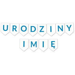 Personalizowany Baner Flagi Urodziny + Imię