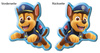 Foil balloon Dog Patrol Chase, 47x79cm