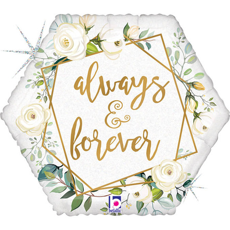 Always & Forever foil balloon, Wedding 46cm