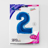 The foil balloon number 2 Blue - 102 cm Grabo