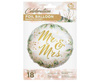 Balon foliowy okrągły Mr and Mrs, 36cm