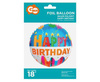 Foil balloon, Happy Birthday candles 46 cm