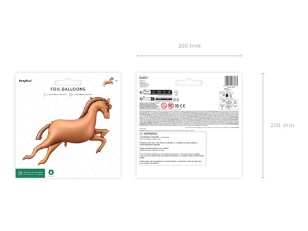 Foil Balloon "Horse" – 125 x 100 cm, Brown