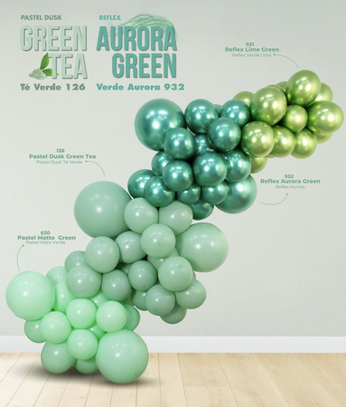 Sempertex Latex Balloons, Pastel Dusk Green Tea, 30cm, 50pcs