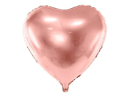 Foil balloon Heart Rose Gold, 45cm, pink gold