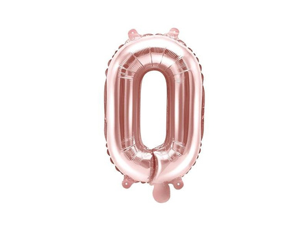 Letter O Foil balloon, 35cm, Rose Gold rose gold